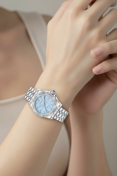 Invicta Women's Silver and Blue Watch