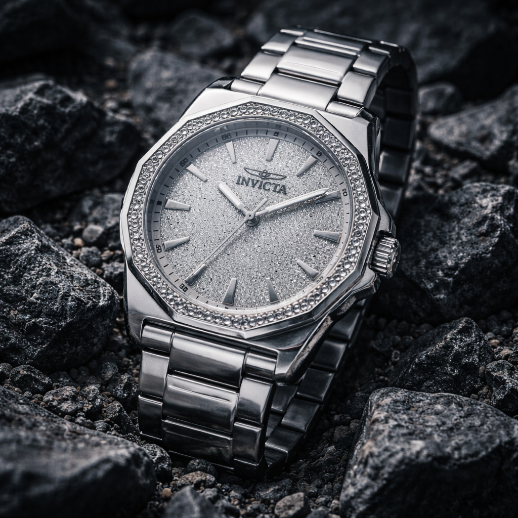 Invicta Unisex Silver and Crystal Watch - $199 MSRP!