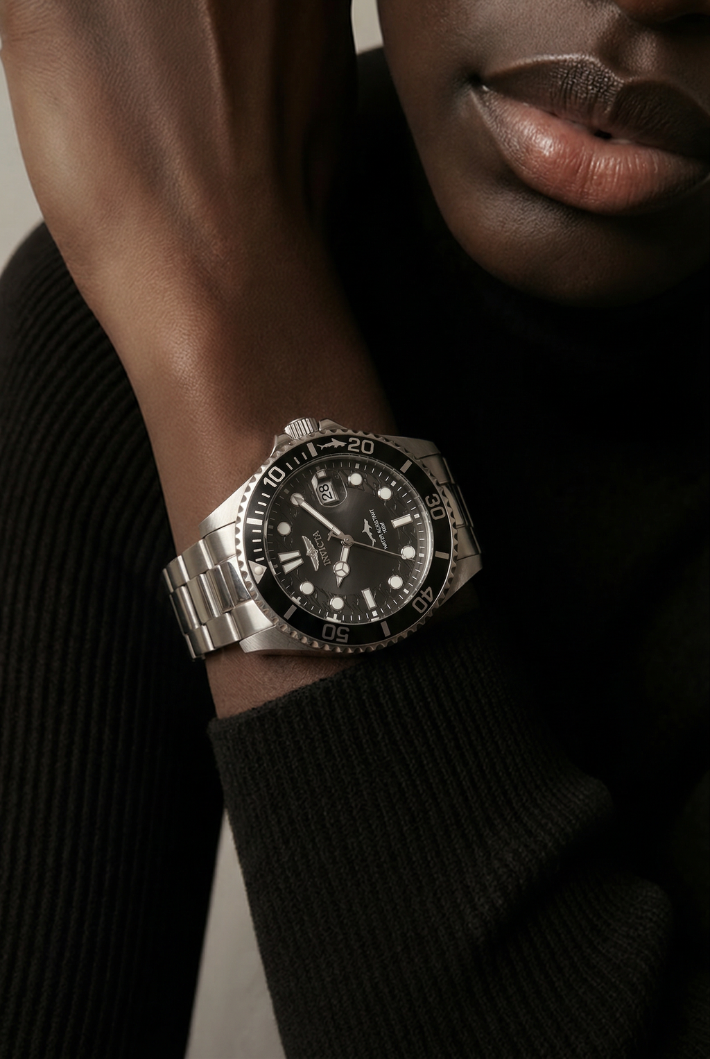 Invicta Silver and Black Men's Watch, 43mm - $199.00 MSRP!