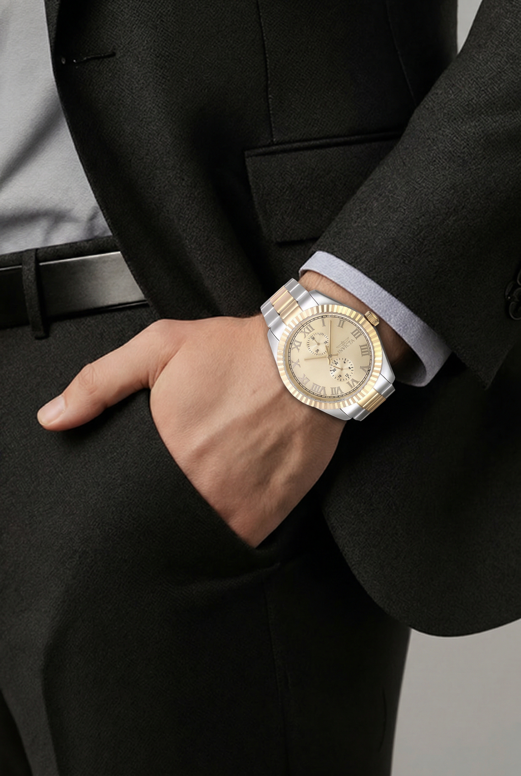 Invicta Men's gold and Silver Watch, 43mm - $199.00 MSRP!