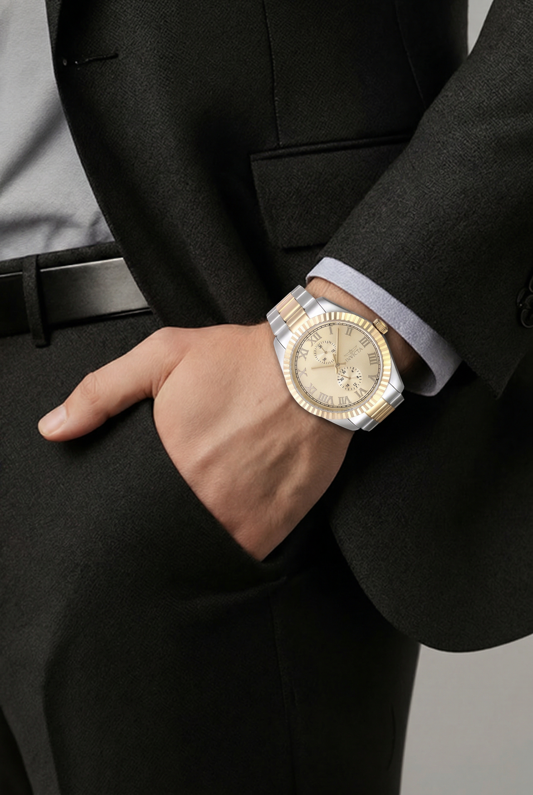 Invicta Men's gold and Silver Watch, 43mm - $199.00 MSRP!