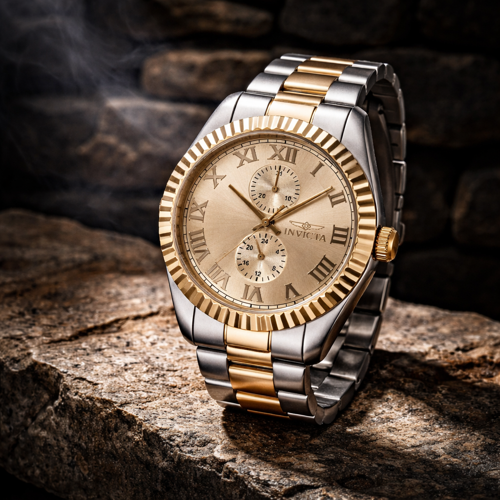 Invicta Men's Gold and Silver Watch, 43mm