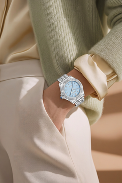 Invicta Women's Silver and Blue Watch