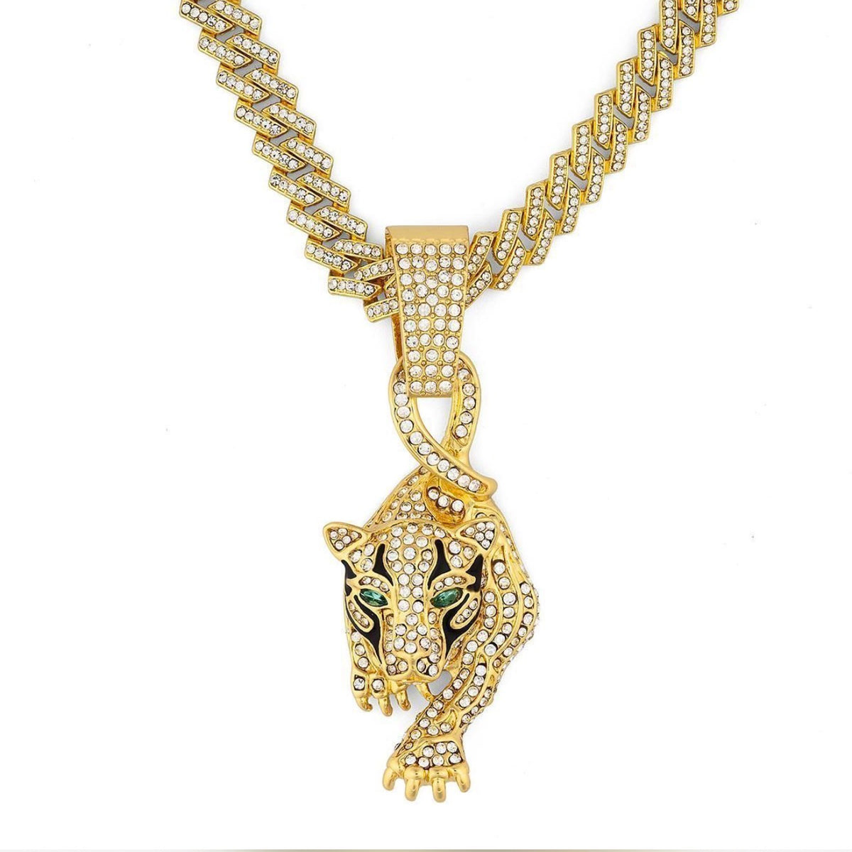 Invicta Elements Pathera Iced Out Pendant & Chain