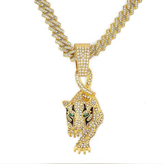 Invicta Elements Pathera Iced Out Pendant & Chain