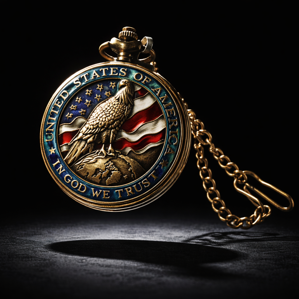 Invicta Vintage Americana Bronze Pocket Watch, 47mm