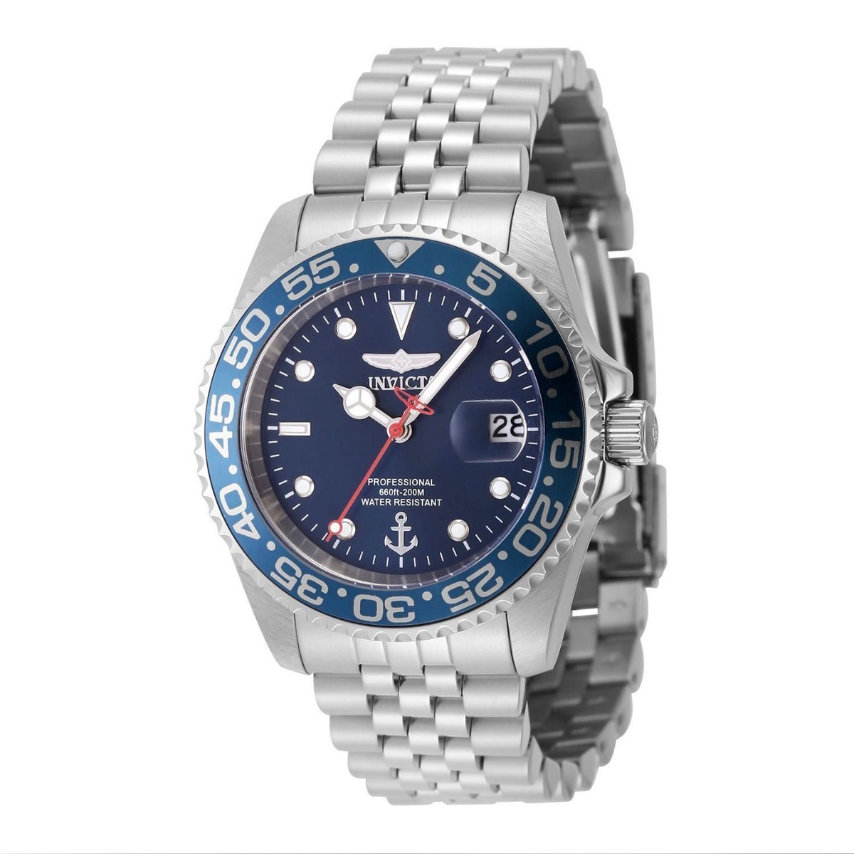 Invicta Men's Silver/Blue/Black Watch, 38mm