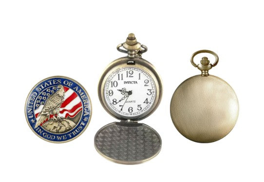 Invicta Vintage Americana Bronze Pocket Watch, 47mm